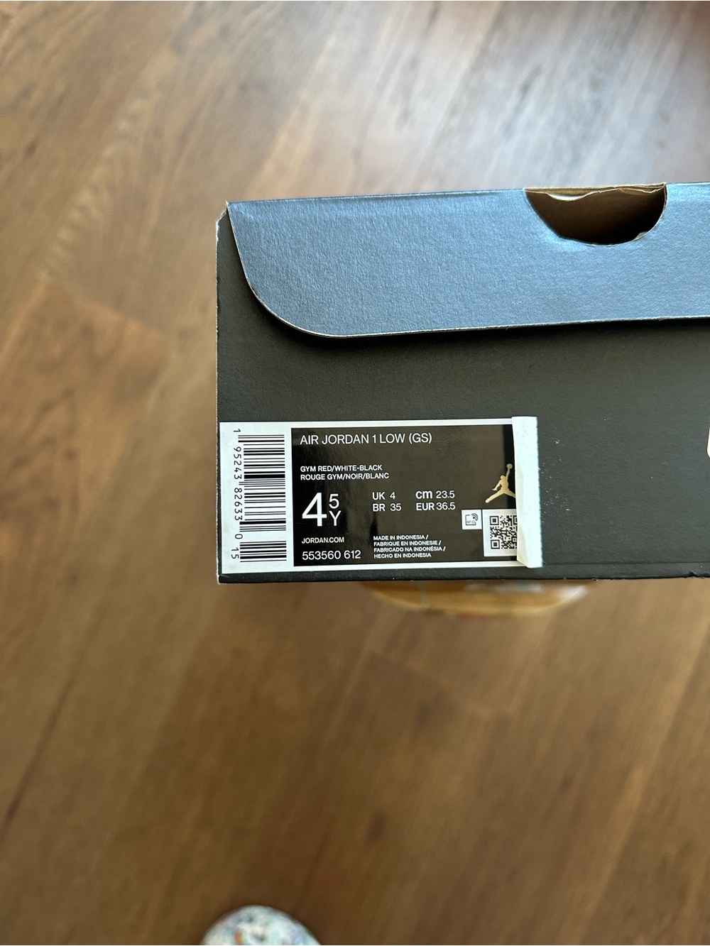 Air Jordan 1 Low (GS) - Red White Black